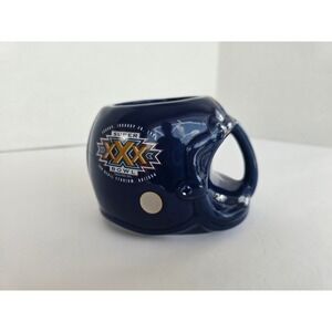 Vintage 1996 NFL Super Bowl XXX Helmet Mug Maxwell House Ceramic Navy Blue 30